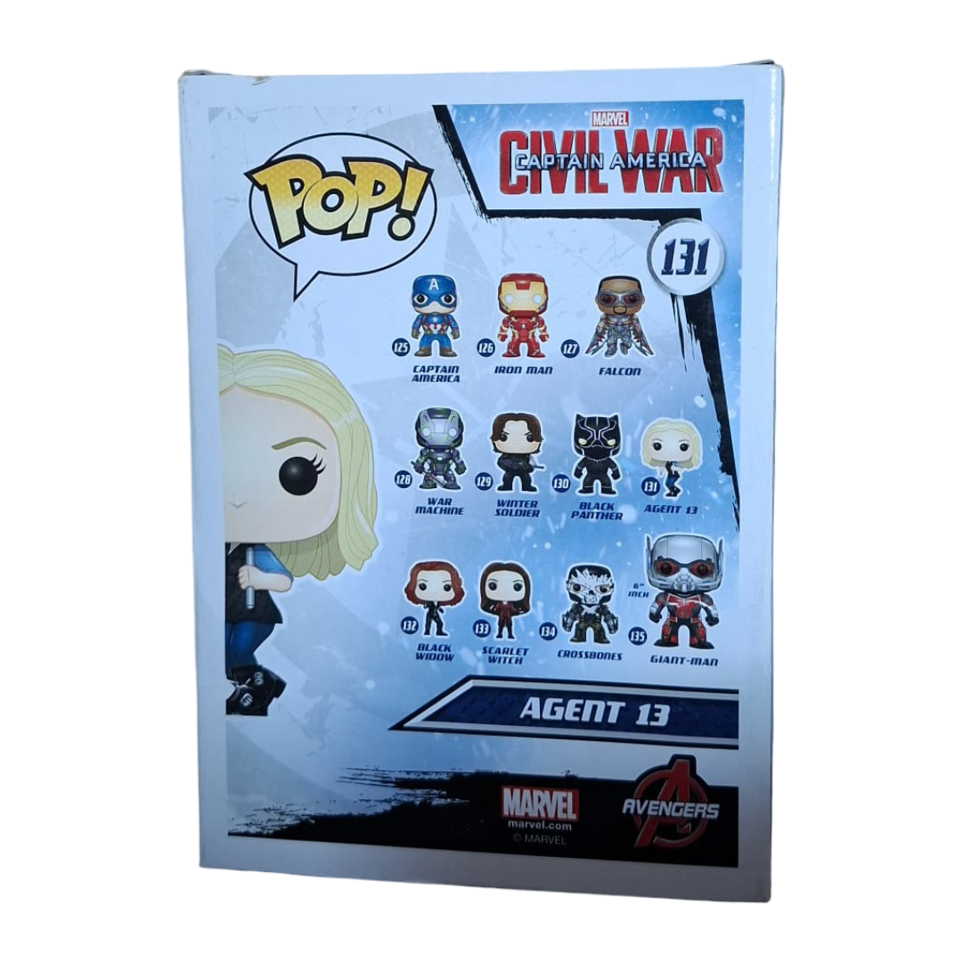 Funko Pop Marvel Captain America Civil War Agent 13 Nr. 131 Bobble-Head OVP