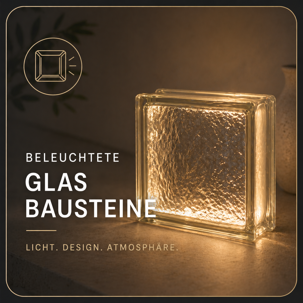 beleuchtete Glasbausteine - Stilvoll beleuchten