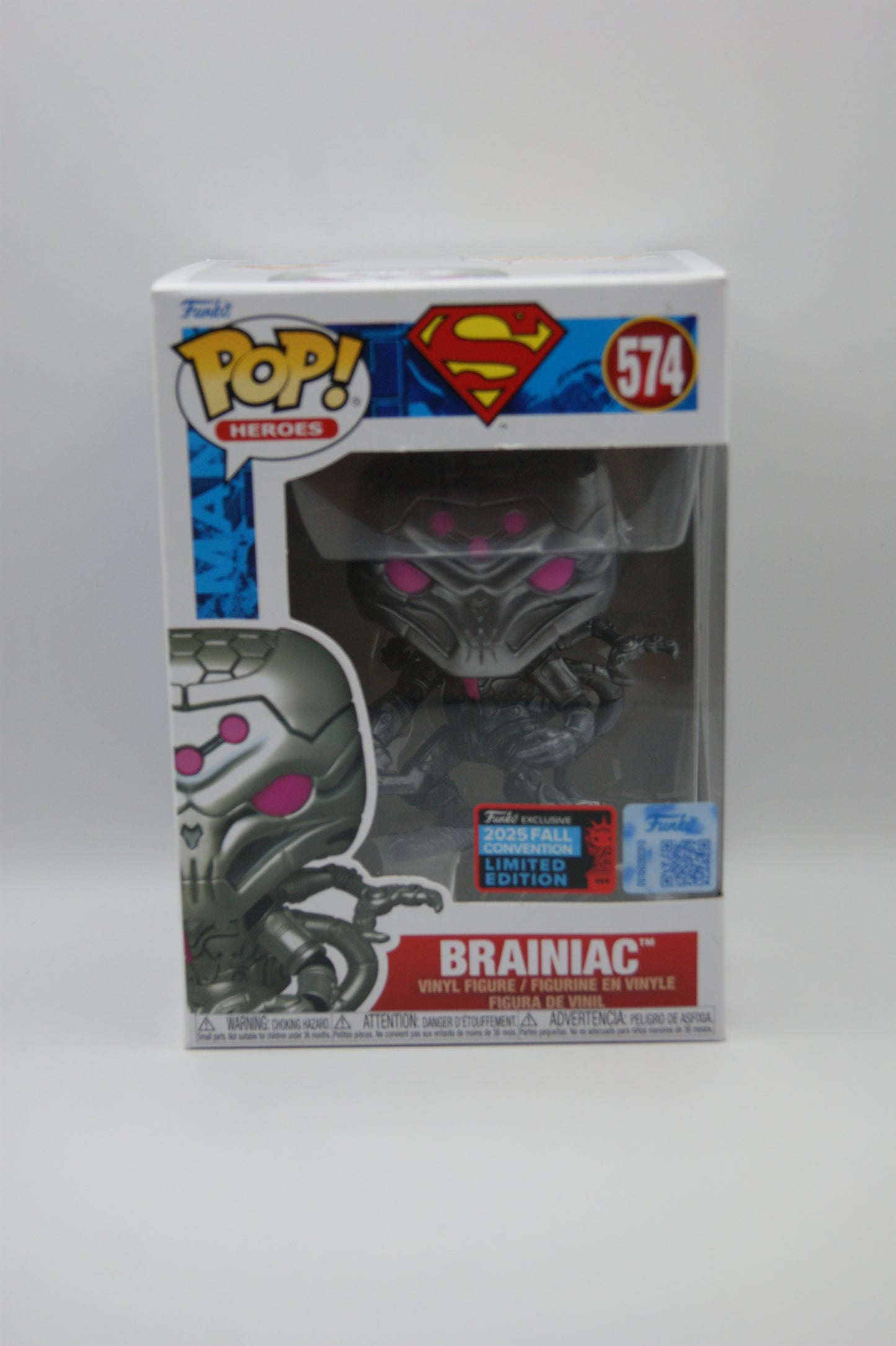 Funko Pop! Heroes Superman Brainiac Metallic #574 Fall Convention 2025 OVP