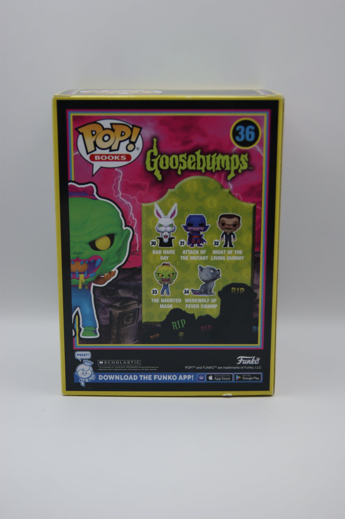 Funko Pop! Goosebumps The Haunted Mask #36 Blacklight Special Edition OVP