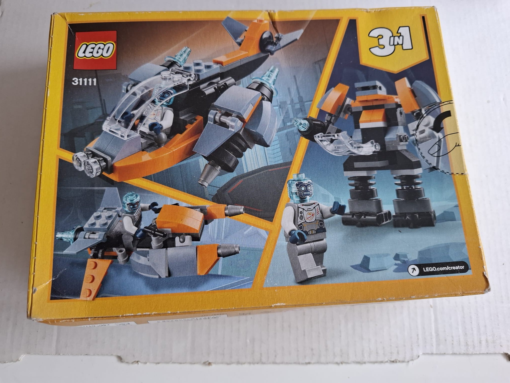 LEGO® Creator 3-in-1 31111 – Cyber-Drohne – Mech & Hoverbike – NEU & OVP