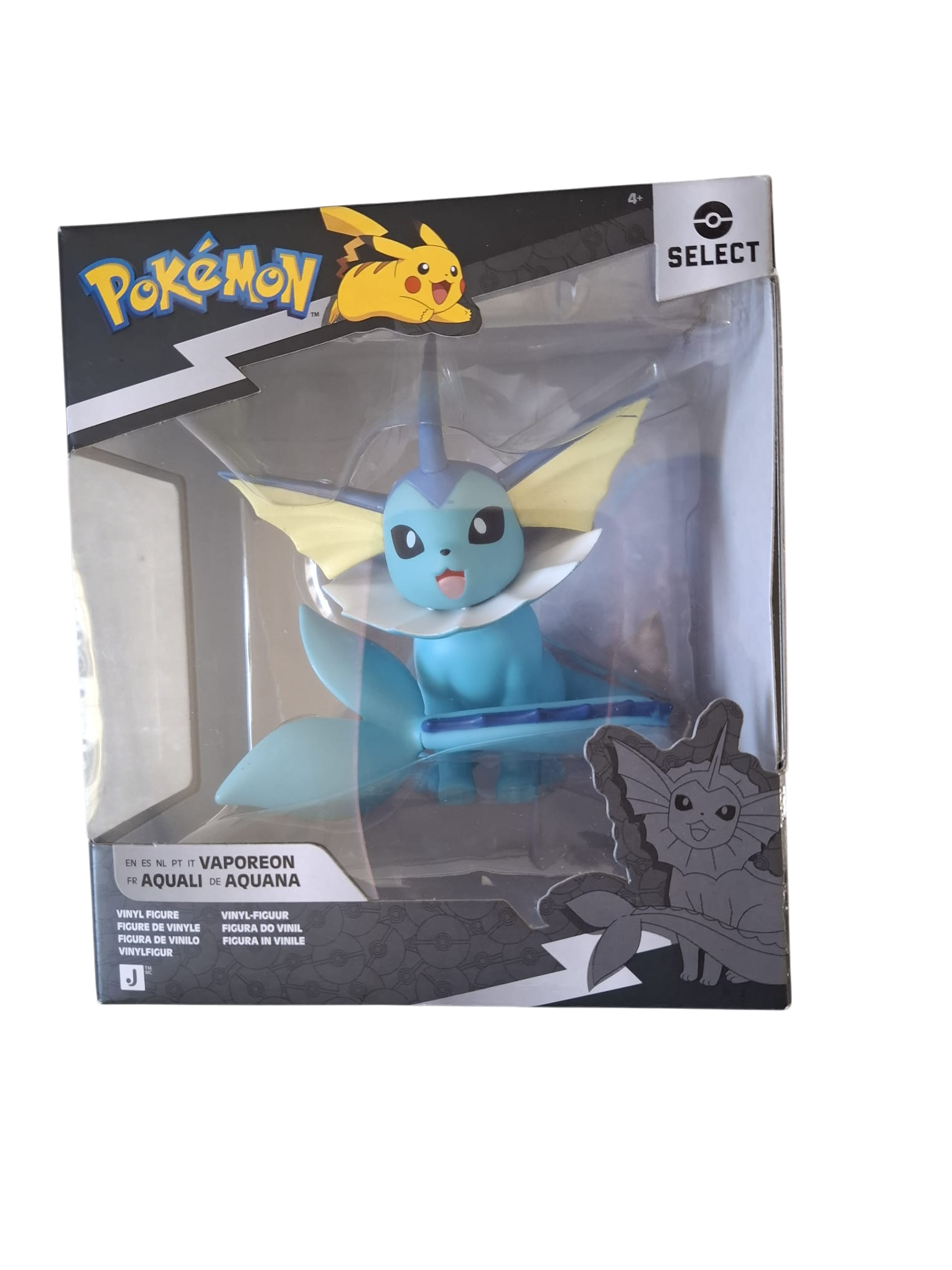 Pokémon Aquana Vinyl Figur 10 cm – Jazwares Select Collection Serie 12 – Vaporeon Sammelfigur – OVP