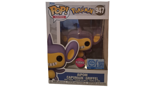 Funko Pop! Pokémon Griffel Aipom #947 Flocked Special Edition Figur OVP
