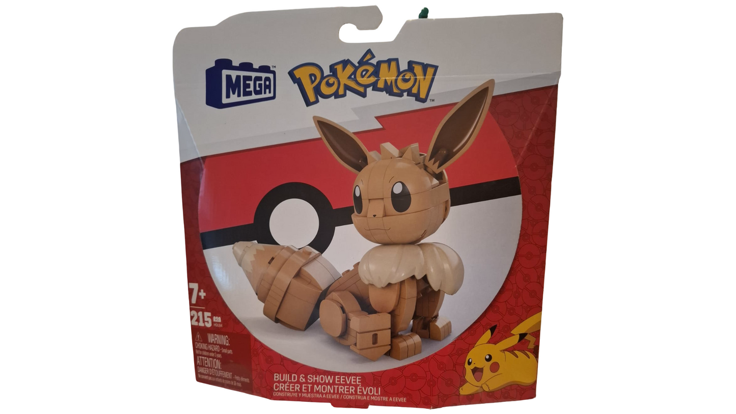 MEGA Pokémon Build & Show Evoli – 215 Teile – bewegliche Klemmbausteinfigur – Neu & OVP