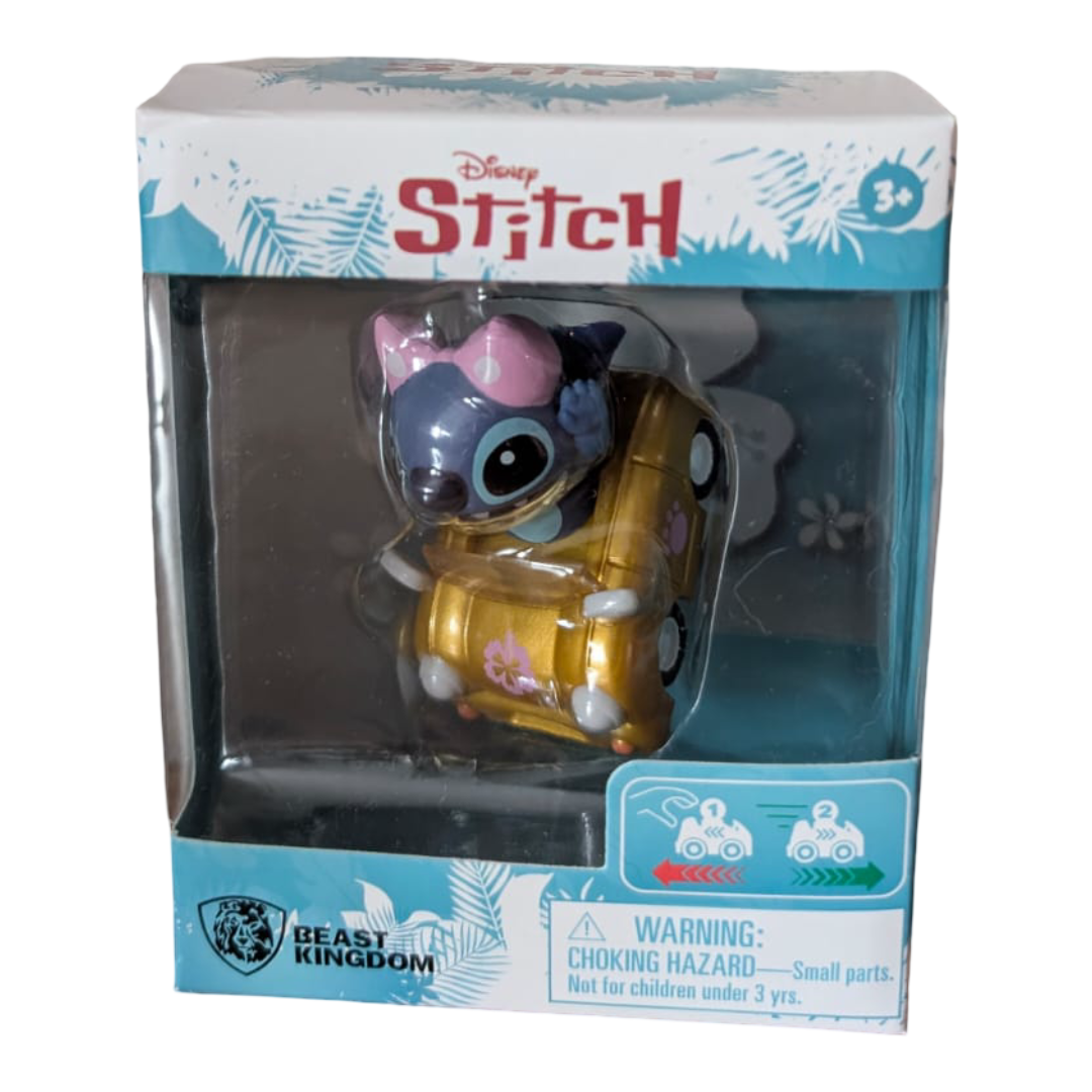 Disney Stitch Beast Kingdom Pull-Back Car Gold Rückziehfahrzeug OVP