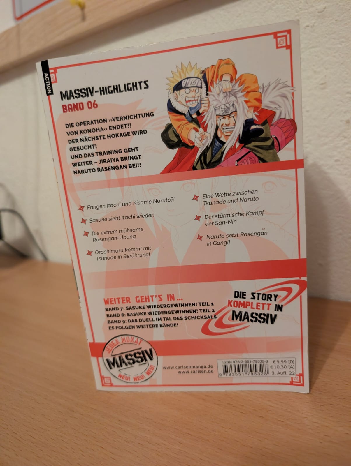 Naruto Massiv Band 6 – Masashi Kishimoto – Carlsen Manga – Deutsch – Sammelband