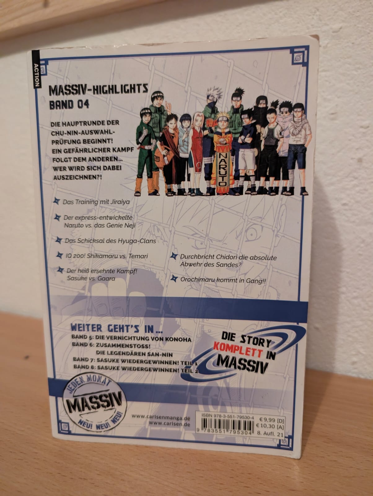 Naruto Massiv Band 4 – Masashi Kishimoto – Carlsen Manga – Deutsch – 512 Seiten