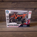 Motocross Motorrad Spielzeug – orange – Mit Federung & Ständer – Neu OVP