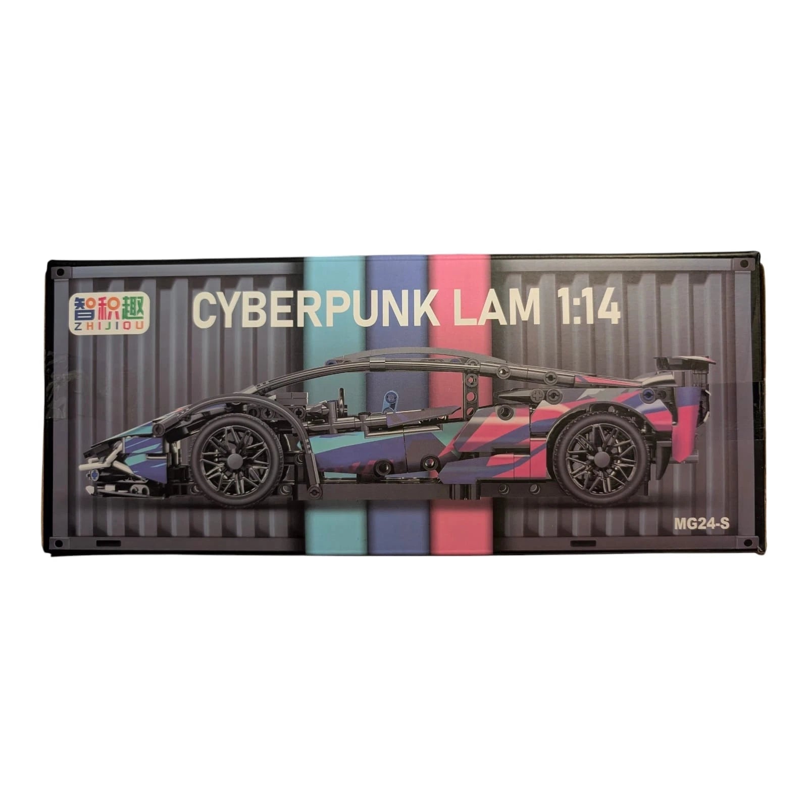 Cyberpunk 1:14  Brick Car Building Set – Neon City Klemmbausteine Modell