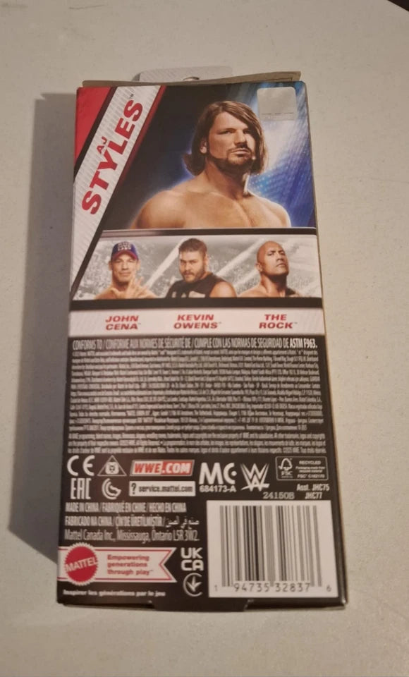 Mattel - WWE Wrestling - AJ Styles  - Actionfigur - 15 cm - NEU