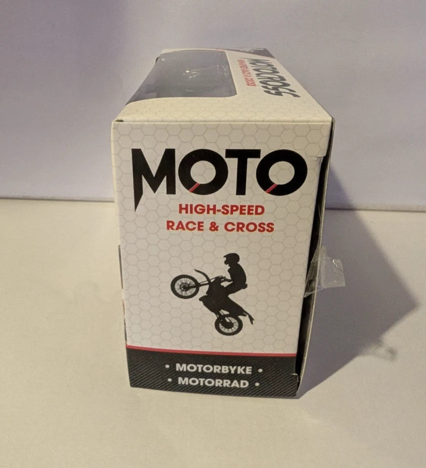 Motocross Motorrad Spielzeug – Blau – Mit Federung & Ständer – Neu OVP