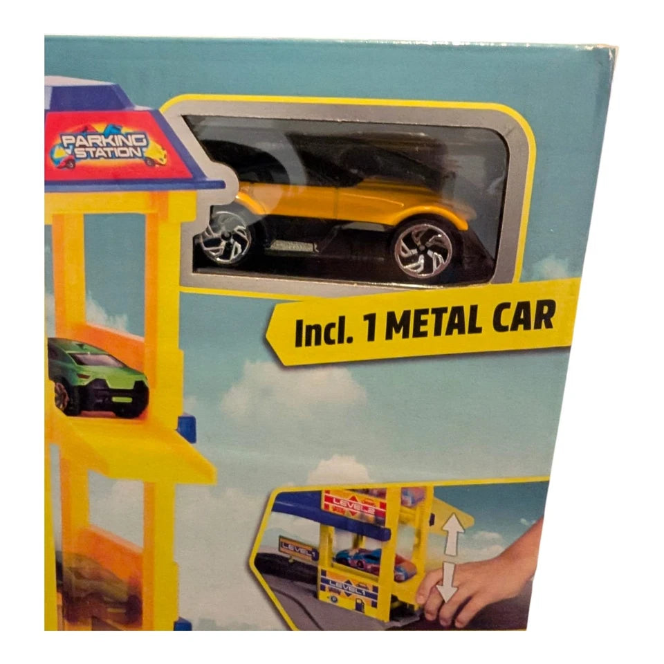 Parkhaus - 3 Etagen mit Lift & Tankstelle - Dickie Toys - inkl. 1 Fahrzeug